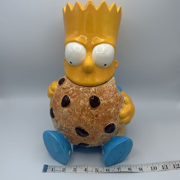 Vintage Bart Simpson Ceramic Cookie Jar Treasure Craft in Original Box 1994 - Picture 11 of 12